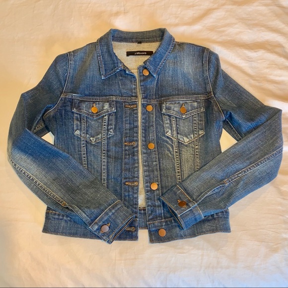 a brand denim jacket